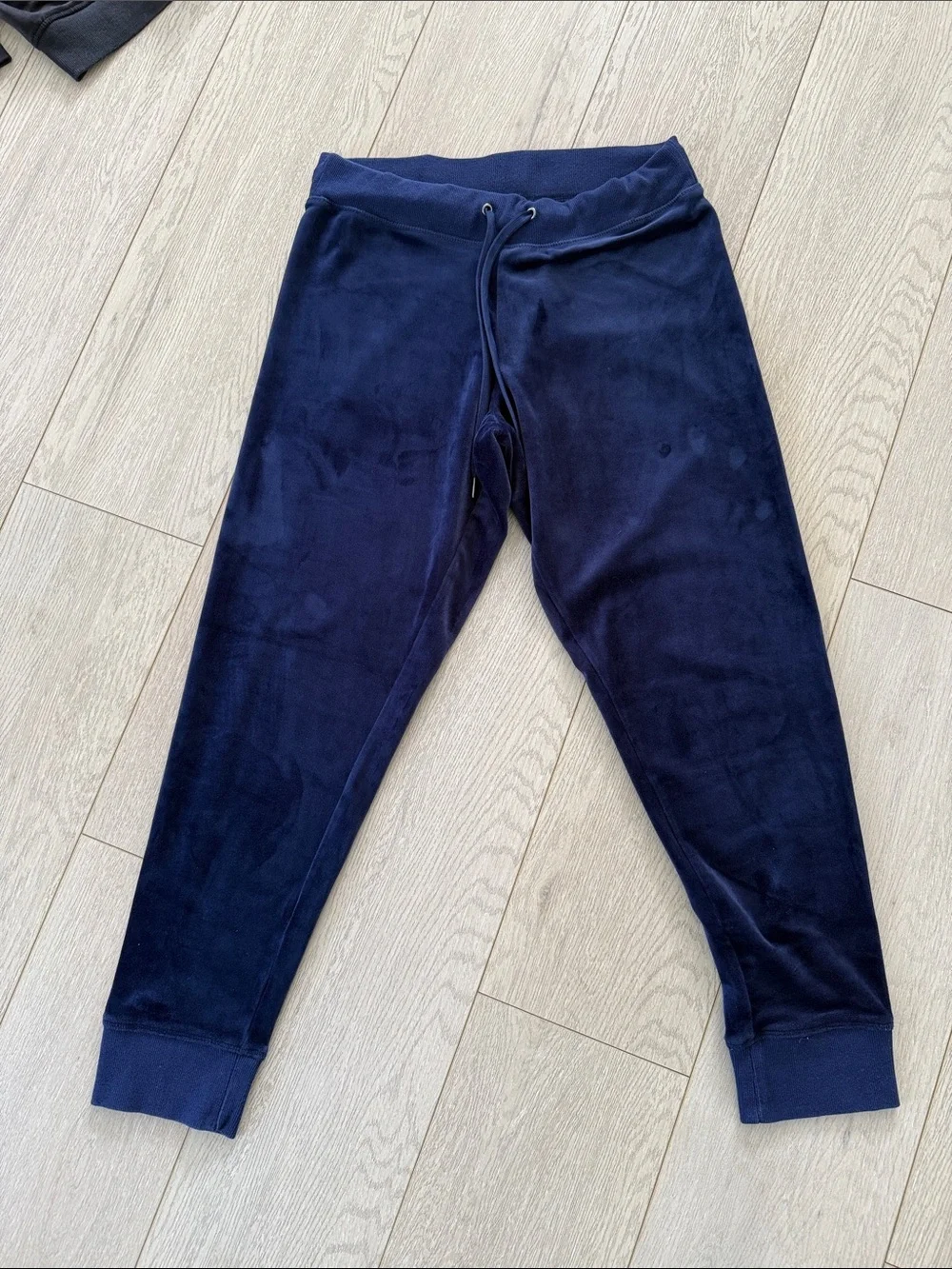 Champion Navy and Black Velour Track Set - Hoodie & Joggers